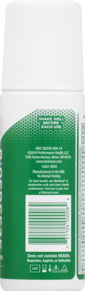 slide 6 of 11, Biofreeze Menthol Pain Relief Overnight Roll-On - 2.5 oz, 1 ct