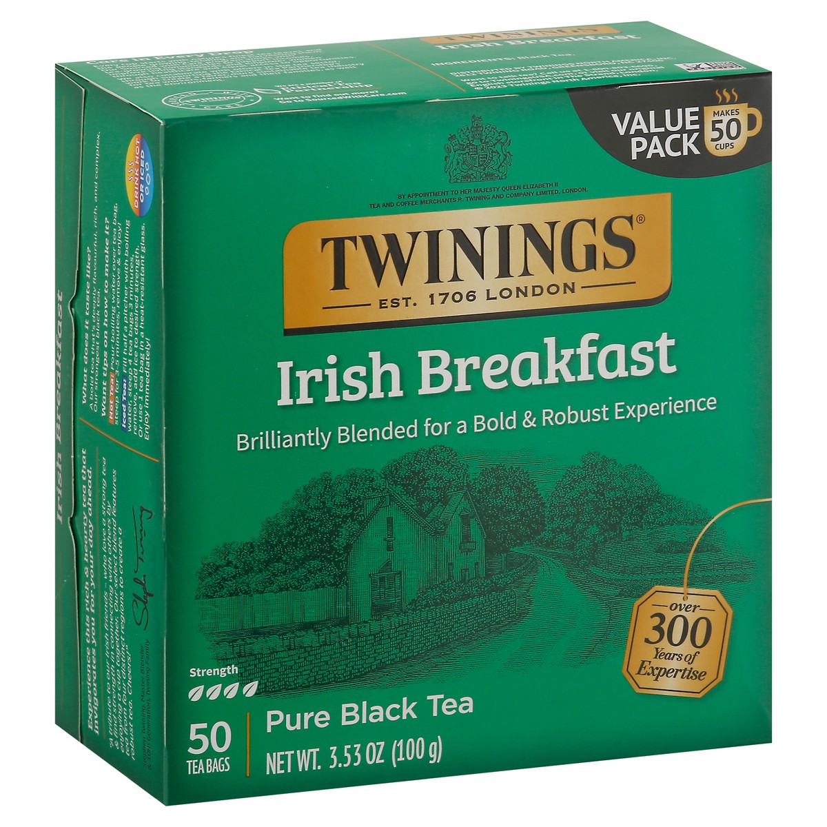 slide 2 of 9, Twinings Value Pack Bags Irish Breakfast Black Tea 50 ea, 50 ct