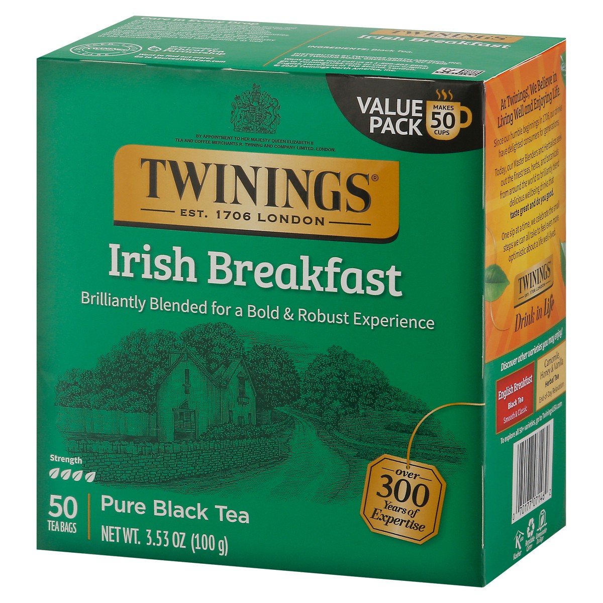 slide 3 of 9, Twinings Value Pack Bags Irish Breakfast Black Tea 50 ea, 50 ct