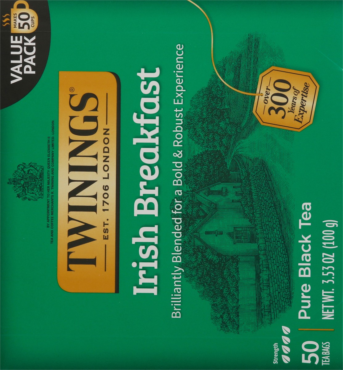 slide 5 of 9, Twinings Value Pack Bags Irish Breakfast Black Tea 50 ea, 50 ct