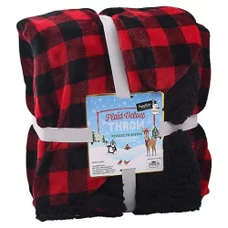 Ssel Plaid Velvet Sherpa Throw - EA