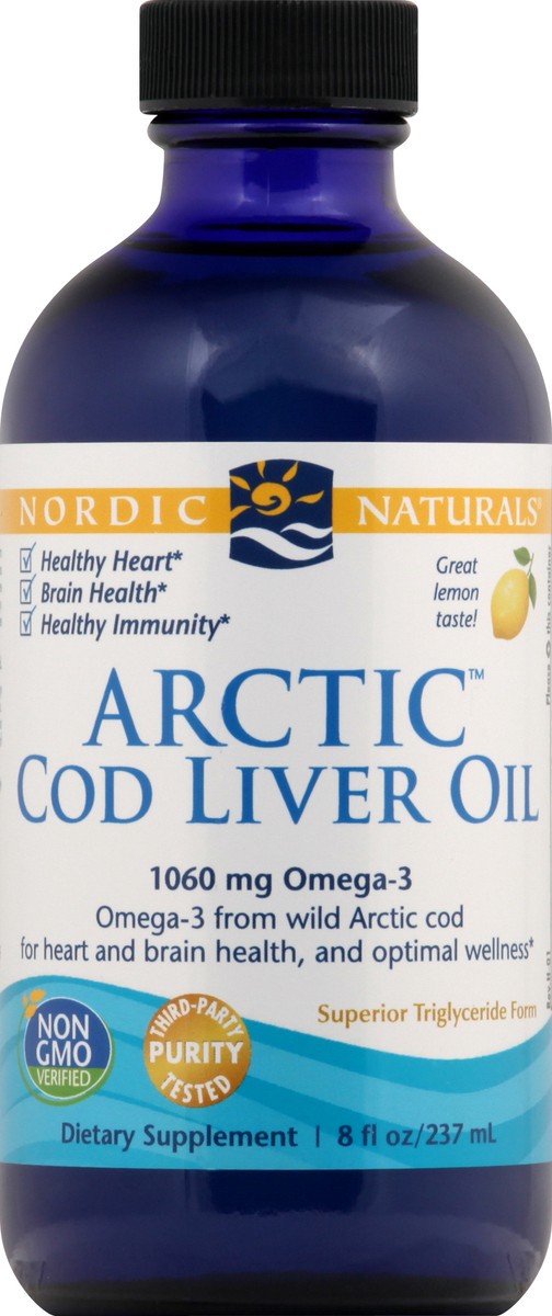 slide 6 of 7, Nordic Naturals Cod Liver Oil 8 oz, 8 oz