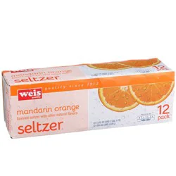 Weis Quality Mandarin Orange Seltzer - 12 ct; 144 fl oz