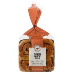 EuroClassic Pumpkin Brioche Rolls - 4 Each