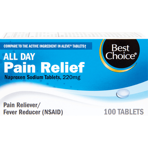 slide 1 of 1, Best Choice All Day Pain Relief Tablets, 100 ct