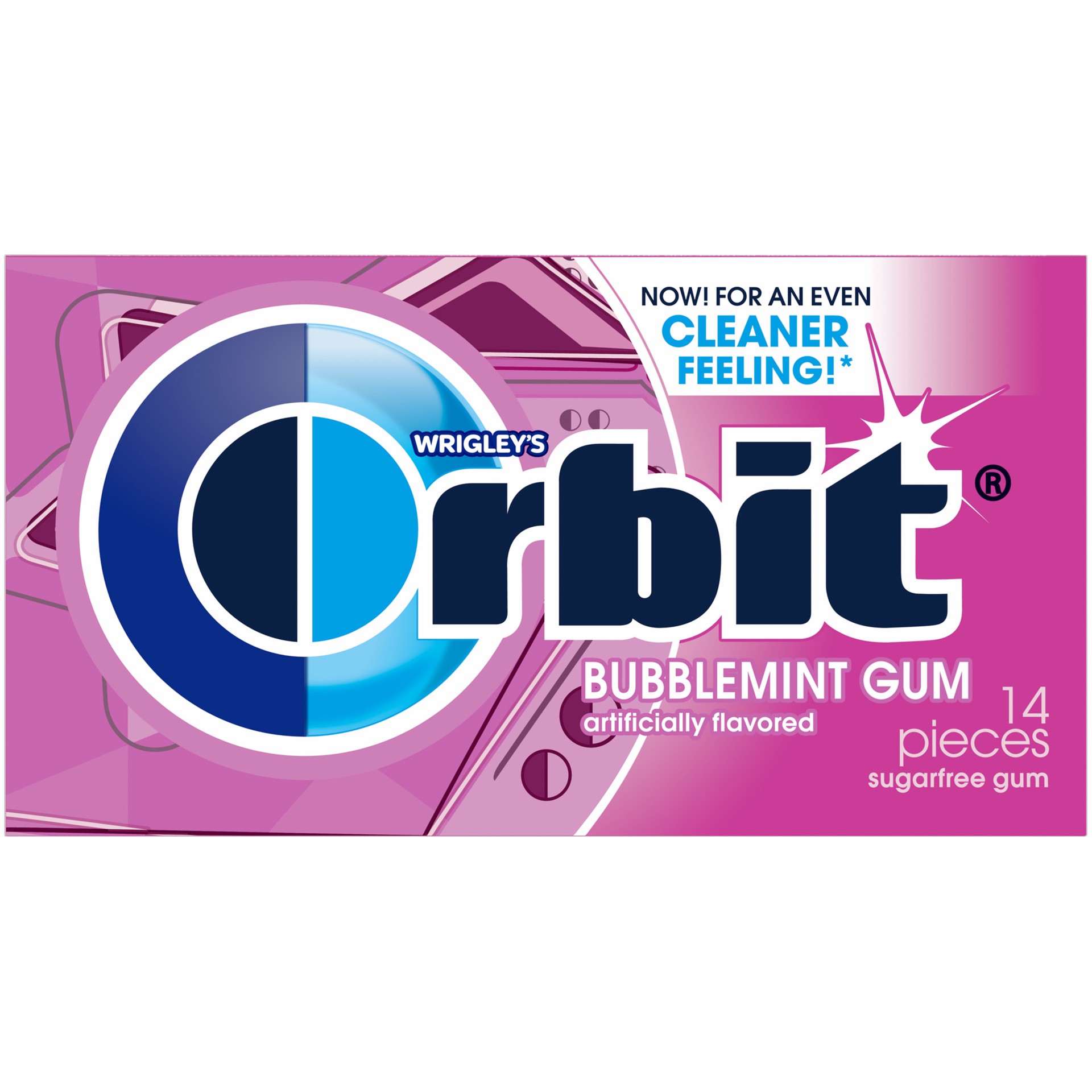 slide 1 of 7, ORBIT Gum Bubblemint Sugar Free Chewing Gum, Single Pack, 14 Piece, 14 pc