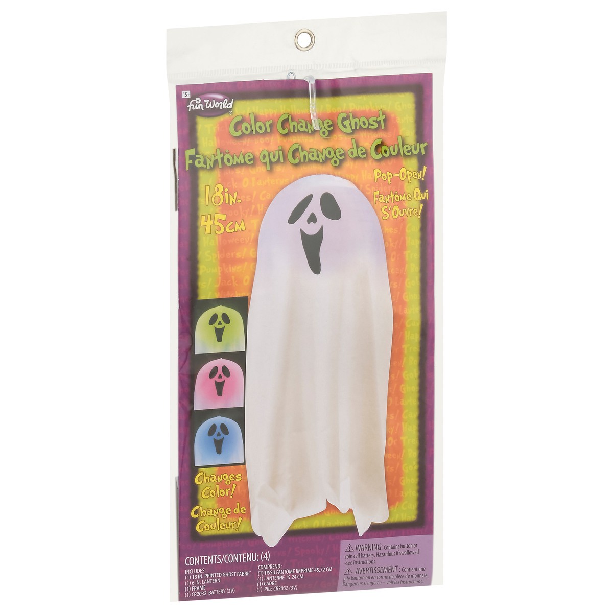slide 4 of 9, Fun World 18 Inch Color Change Ghost 4 Each, 1 ct