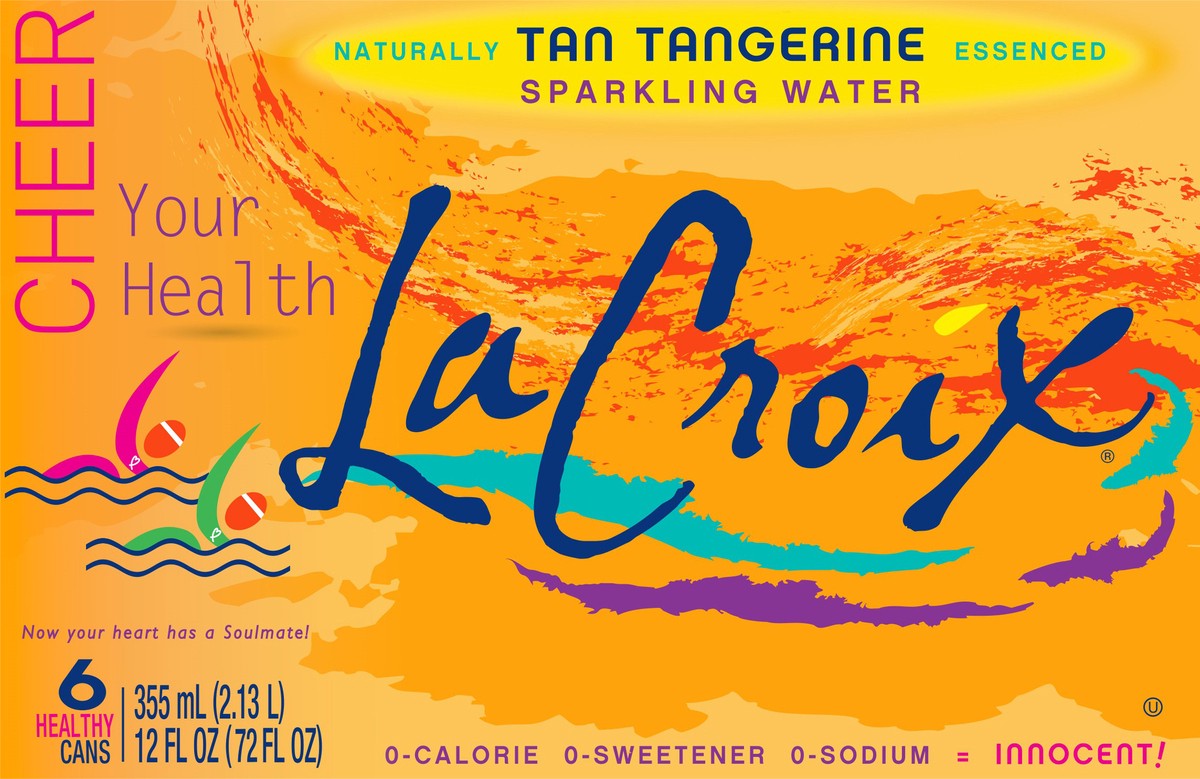 slide 4 of 7, La Croix Sparkling Water Tangerine - 6 ct; 12 oz, 6 ct; 12 oz