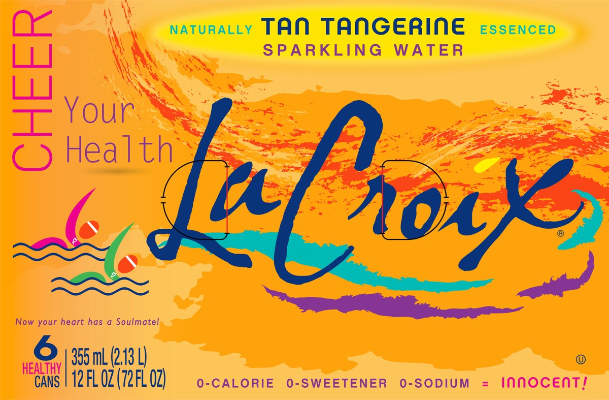slide 7 of 7, La Croix Sparkling Water Tangerine - 6 ct; 12 oz, 6 ct; 12 oz