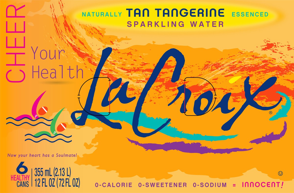 slide 2 of 7, La Croix Sparkling Water Tangerine - 6 ct; 12 oz, 6 ct; 12 oz