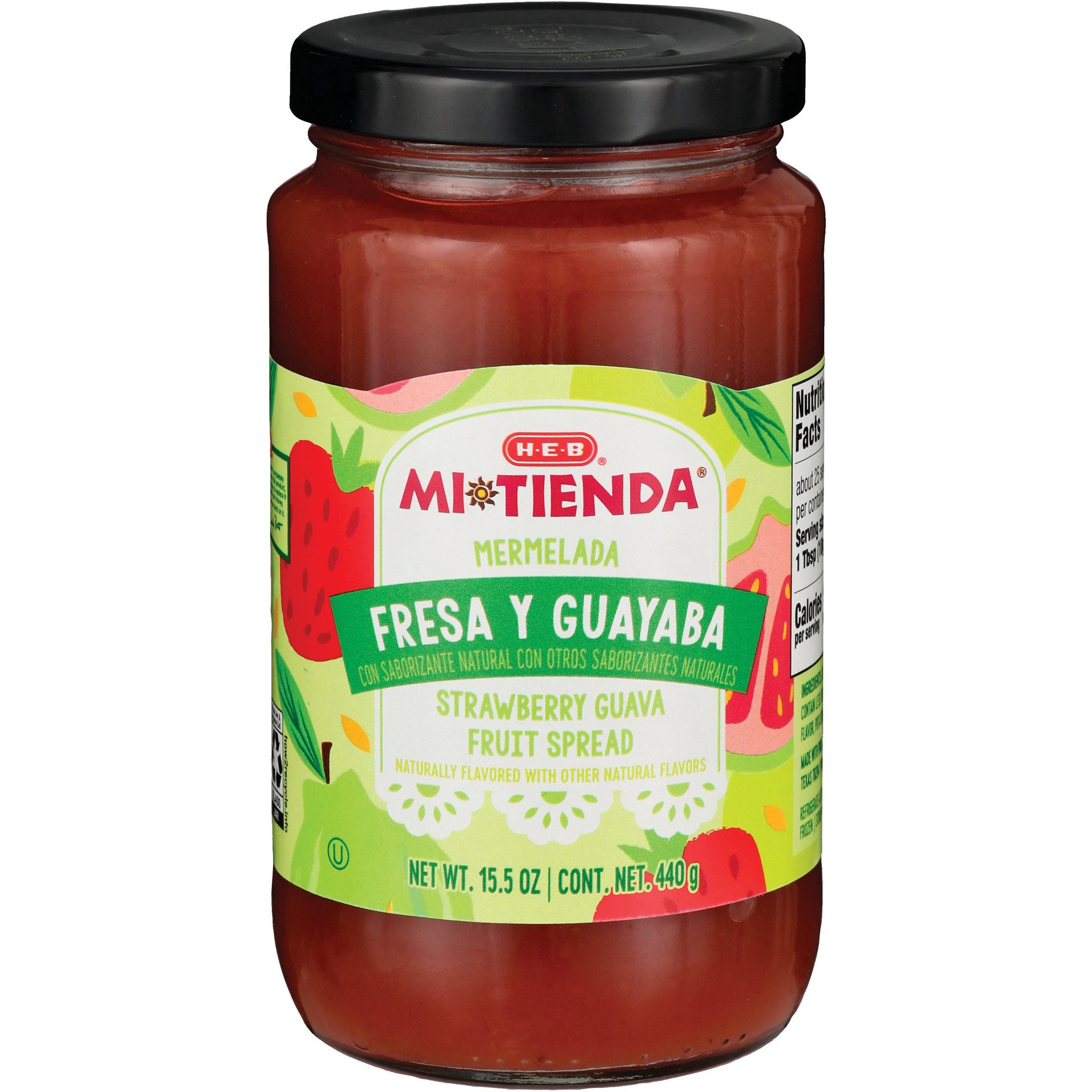 slide 1 of 1, H-E-B Mi Tienda Fresa y Guayaba Mermelada Strawberry Guava Fruit Spread, 15.5 oz