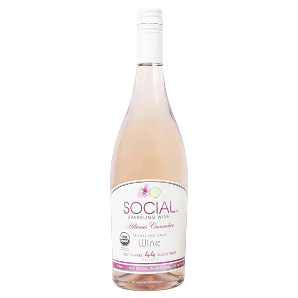 slide 1 of 1, SOCIAL Sparkling Wine Social Hibiscus Cucumber, 1 ct