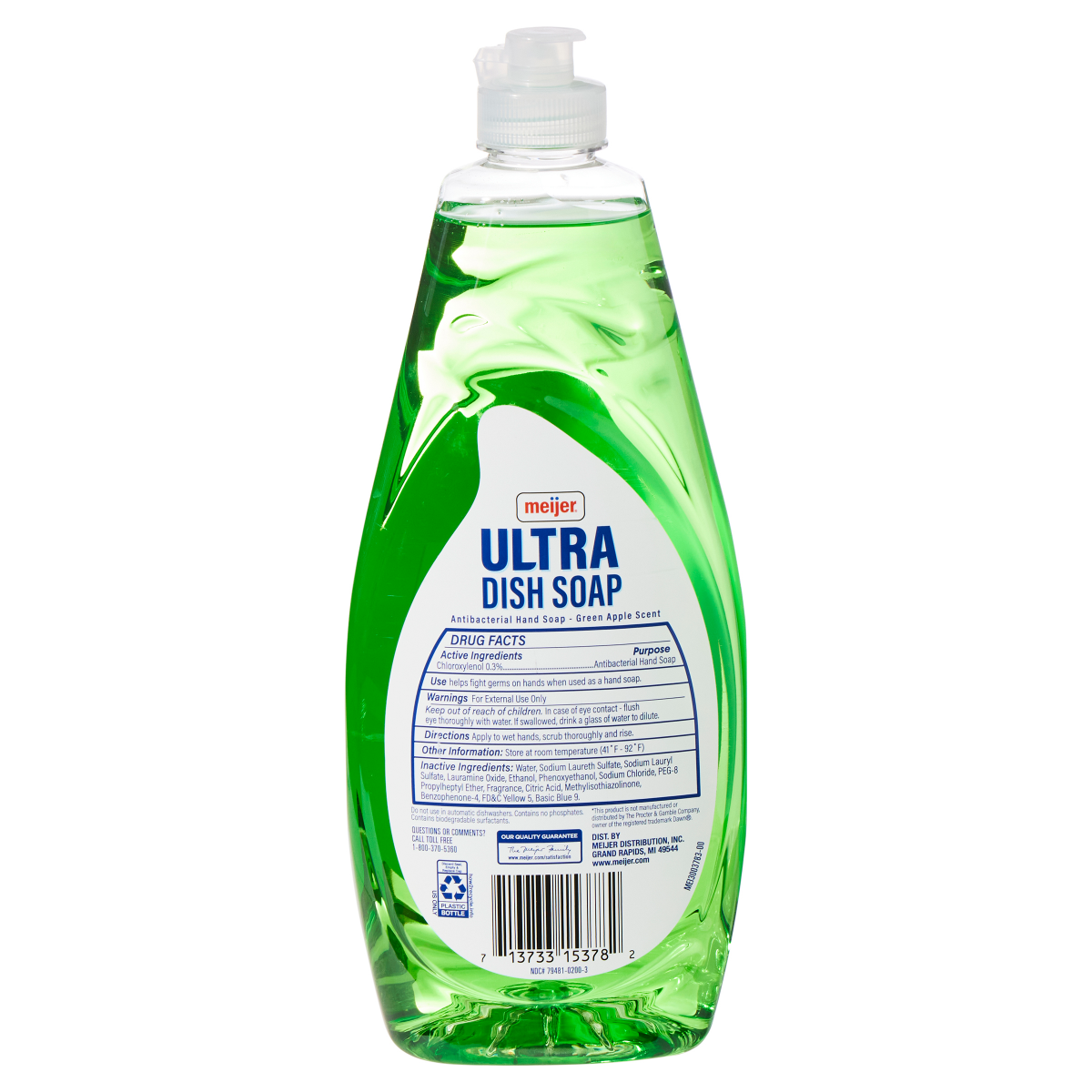 slide 5 of 9, Meijer Ultra Dish Soap, Green apple, 28 fl oz, 28 fl oz