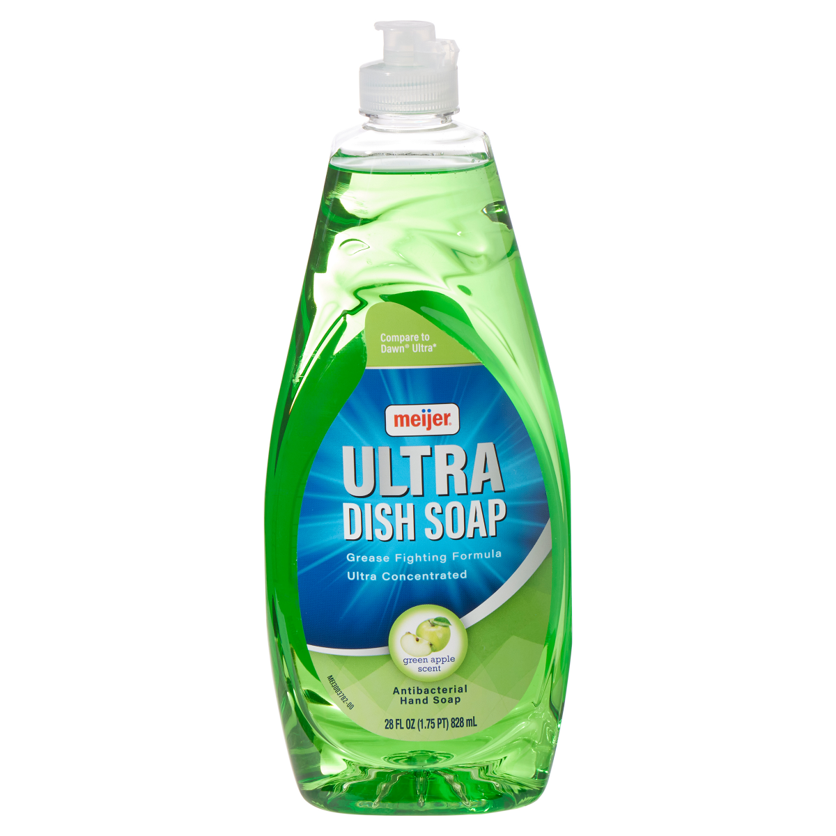 slide 1 of 9, Meijer Ultra Dish Soap, Green apple, 28 fl oz, 28 fl oz
