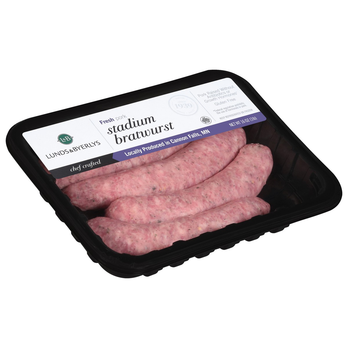 slide 9 of 9, Lunds & Byerlys Stadium Fresh Pork Bratwurst 16 oz, 16 oz