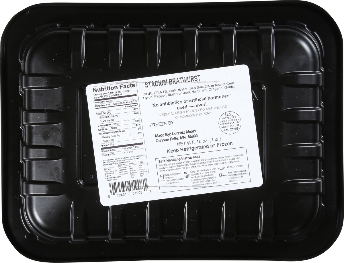 slide 6 of 9, Lunds & Byerlys Stadium Fresh Pork Bratwurst 16 oz, 16 oz