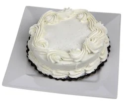 Round White Cake With White Icing