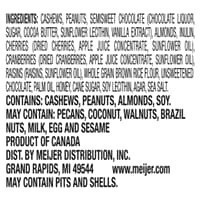 slide 12 of 17, Meijer Dark Chocolate Cashew Cherry Snack Nut Bars, 6ct, 6 ct