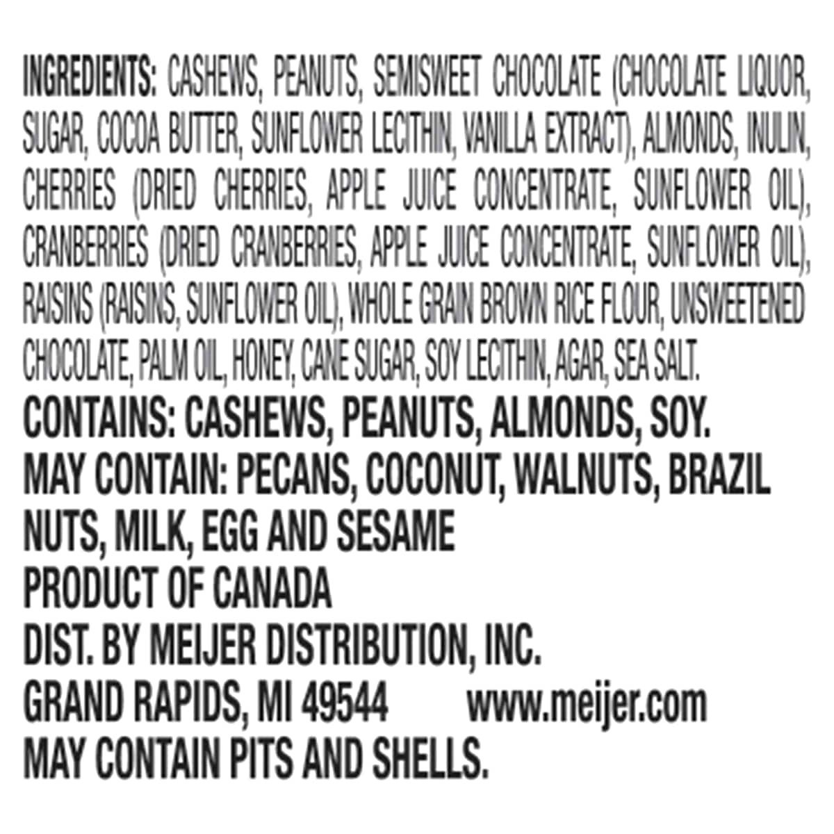 slide 5 of 17, Meijer Dark Chocolate Cashew Cherry Snack Nut Bars, 6ct, 6 ct