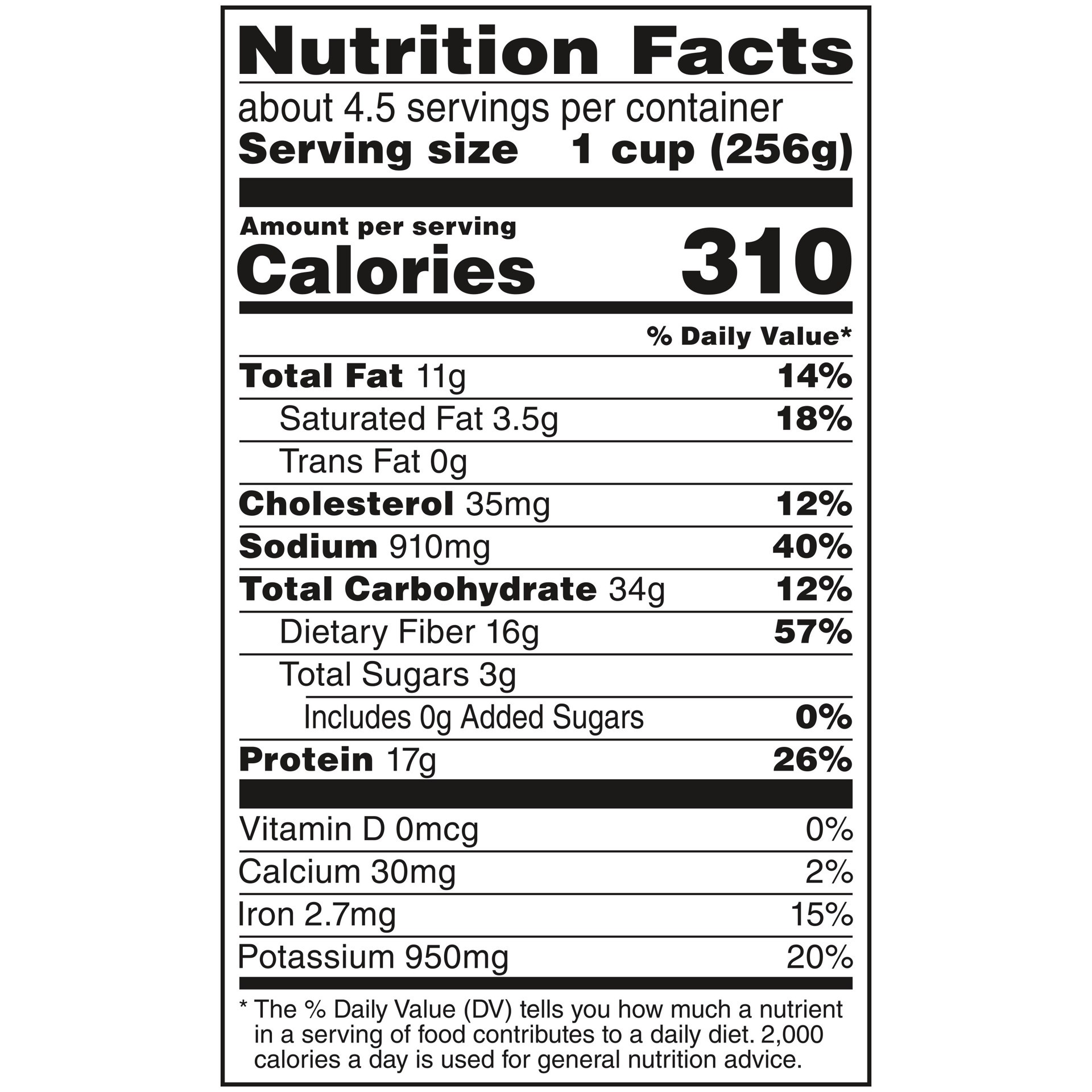 slide 4 of 5, Dennison's Original Chili Con Carne with Beans, 16g Protein Per Serving, 40 oz. Can, 40 oz