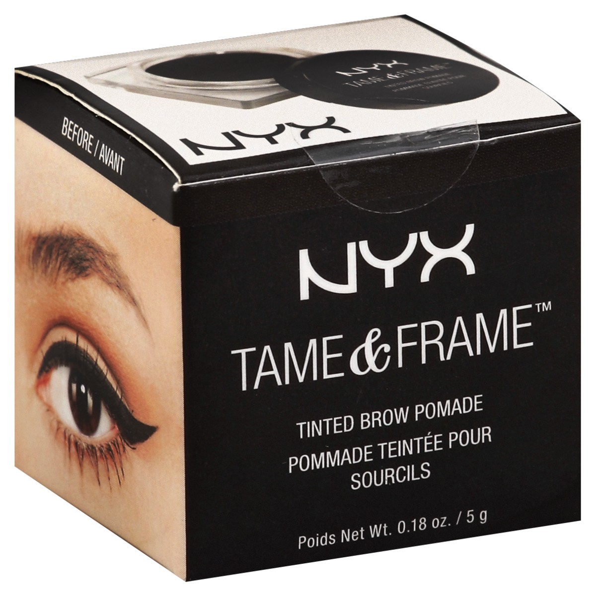 slide 5 of 5, NYX Professional Makeup Tame & Frame Tinted Brow Pomade, Black, 0.18 oz