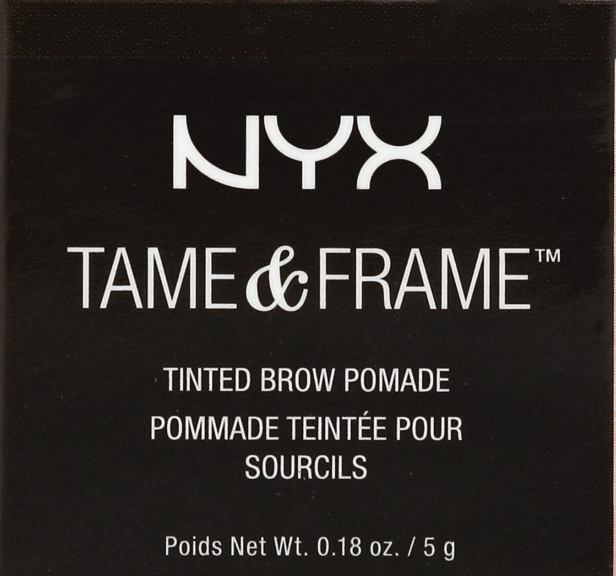 slide 1 of 5, NYX Professional Makeup Tame & Frame Tinted Brow Pomade, Black, 0.18 oz