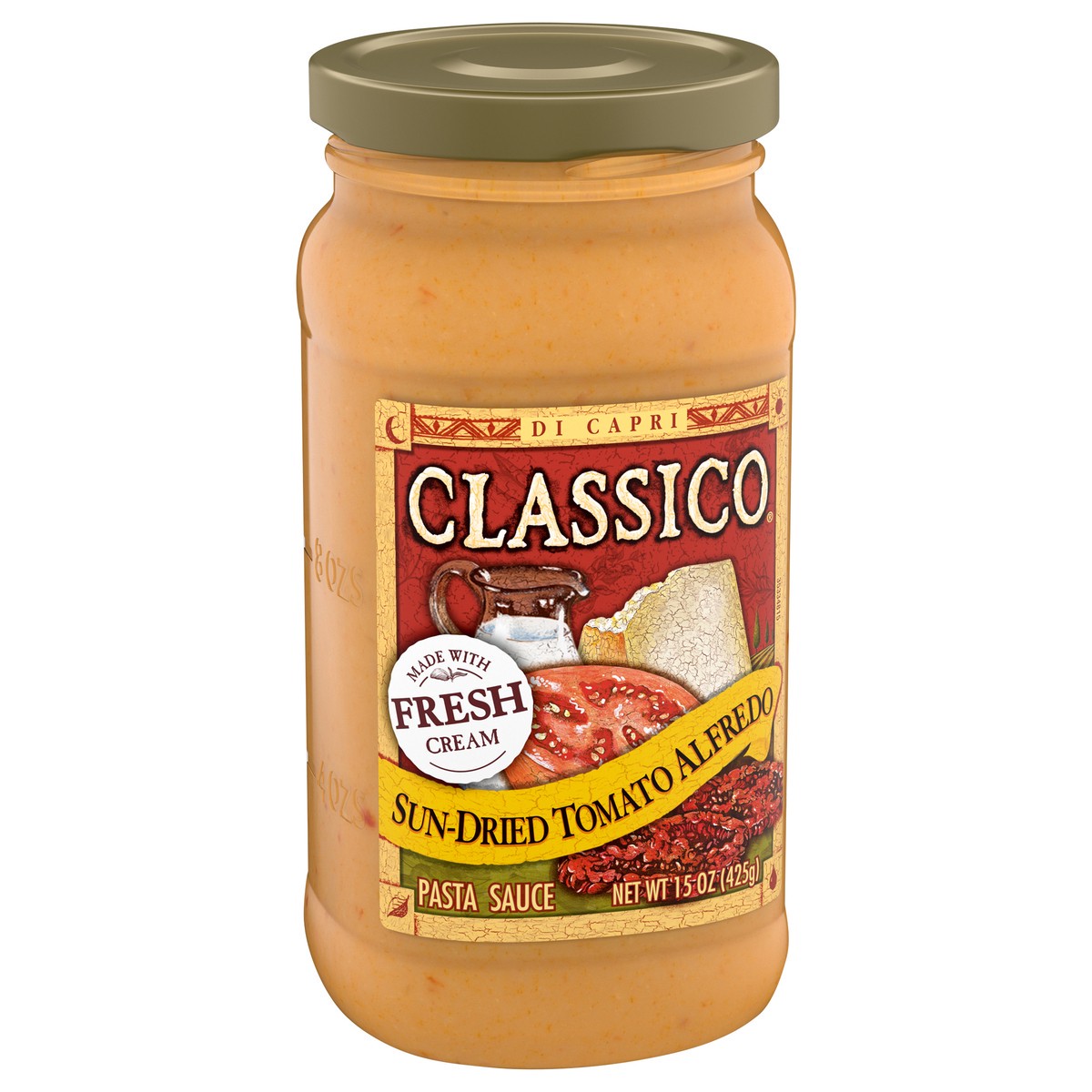 slide 4 of 11, Classico Sun-Dried Tomato Alfredo Pasta Sauce, 15 oz Jar, 15 oz