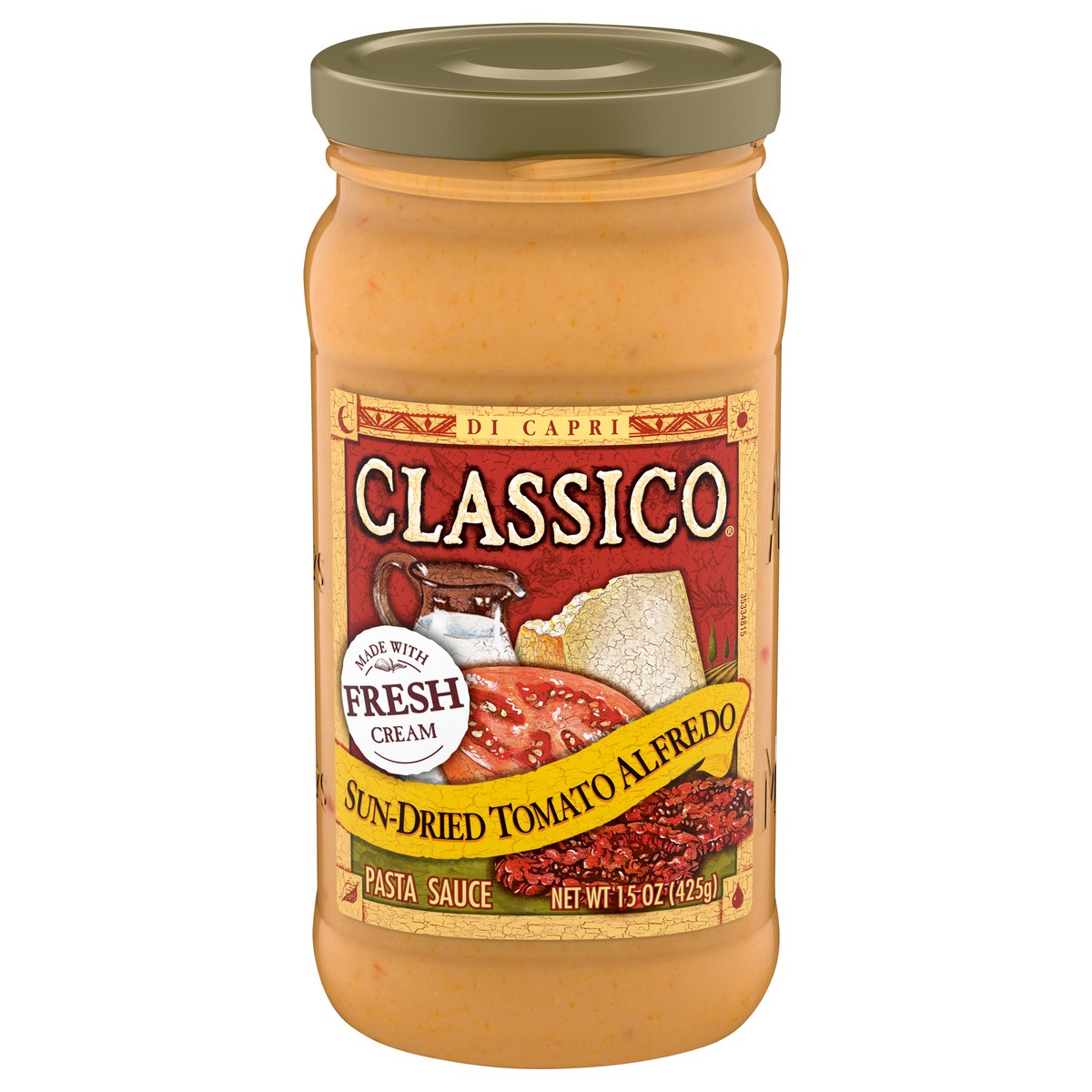 slide 8 of 11, Classico Sun-Dried Tomato Alfredo Pasta Sauce, 15 oz Jar, 15 oz