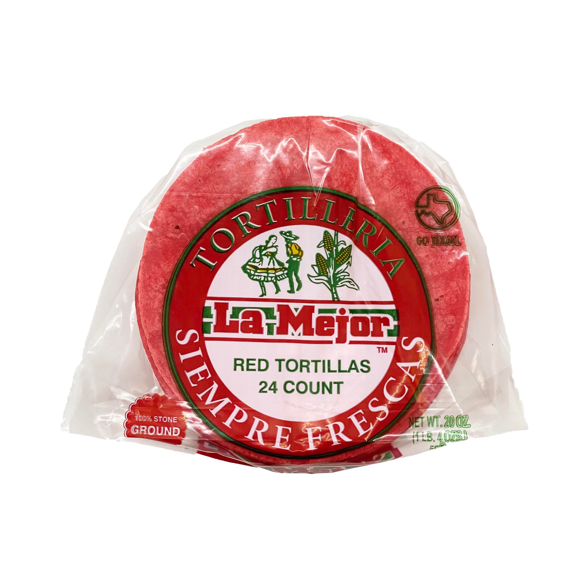 slide 1 of 1, La Mejor Tortillas Red, 24 ct