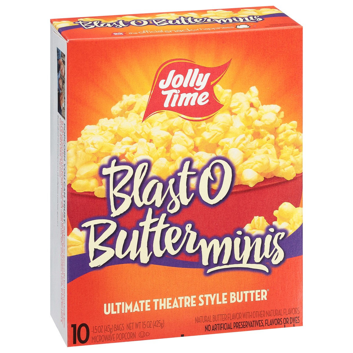 slide 12 of 16, Jolly Time Blast O Butterminis Popcorn 10 - 1.5 oz Bags, 15 oz