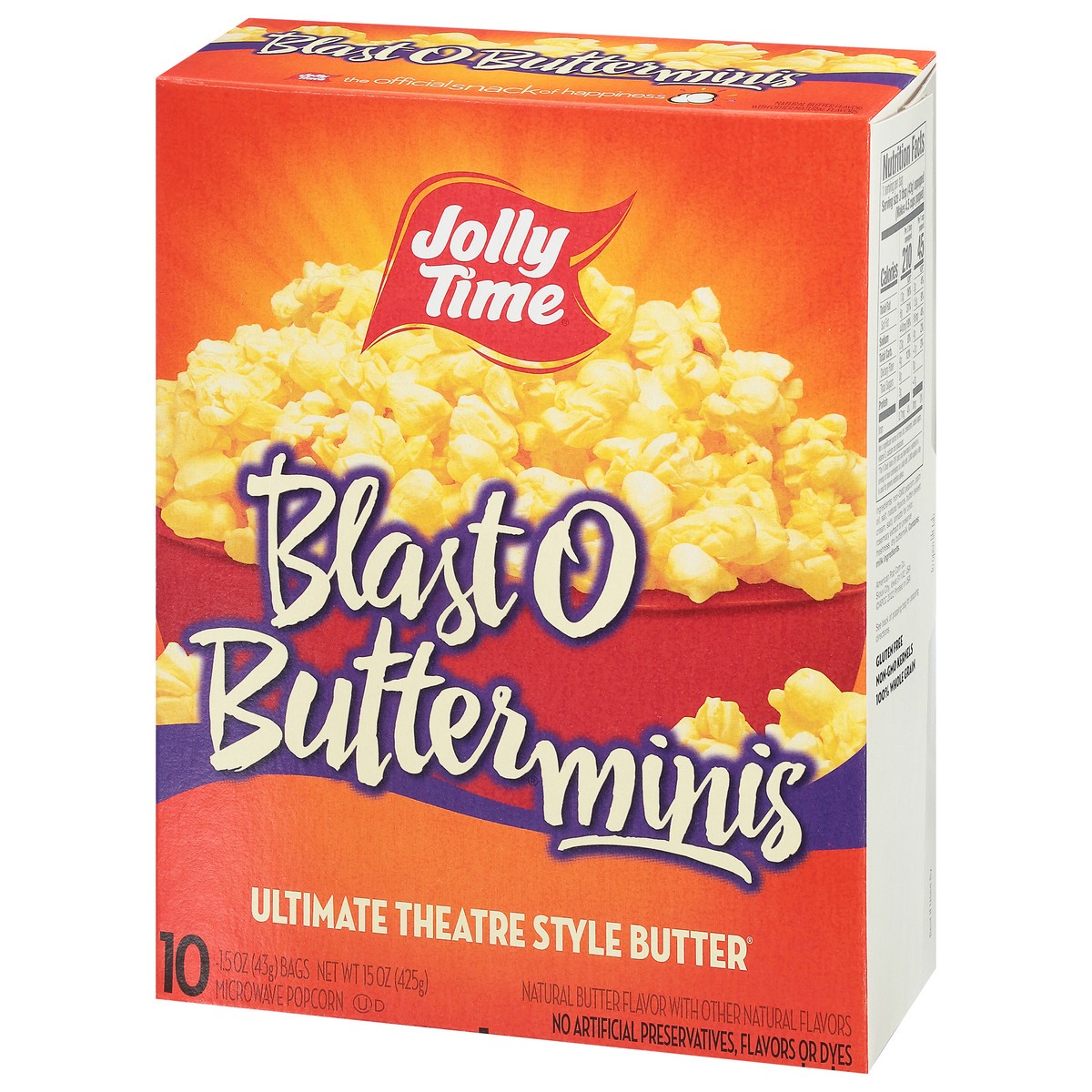 slide 4 of 16, Jolly Time Blast O Butterminis Popcorn 10 - 1.5 oz Bags, 15 oz