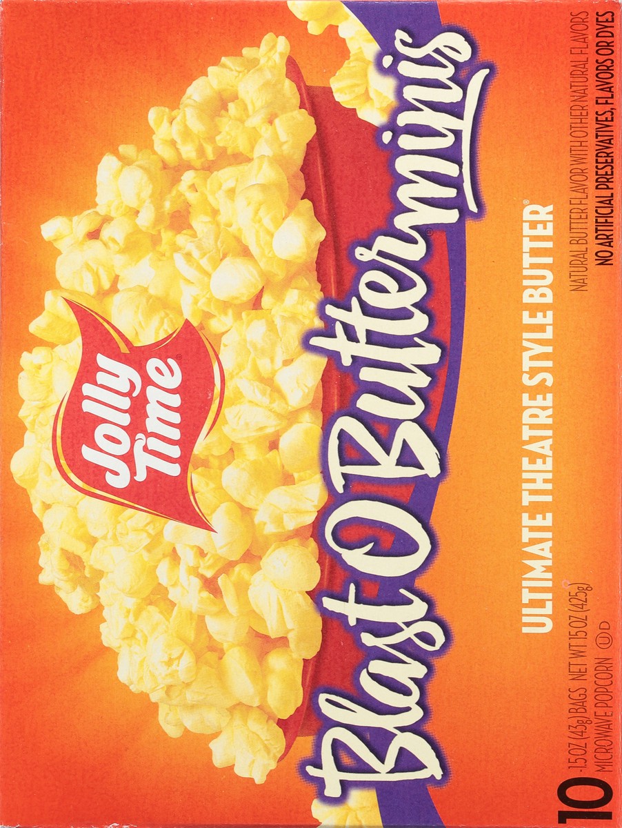 slide 5 of 16, Jolly Time Blast O Butterminis Popcorn 10 - 1.5 oz Bags, 15 oz