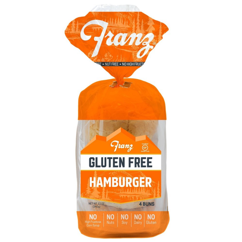 slide 2 of 3, Franz Franx Gluten Free Hamburger Buns, 12 oz