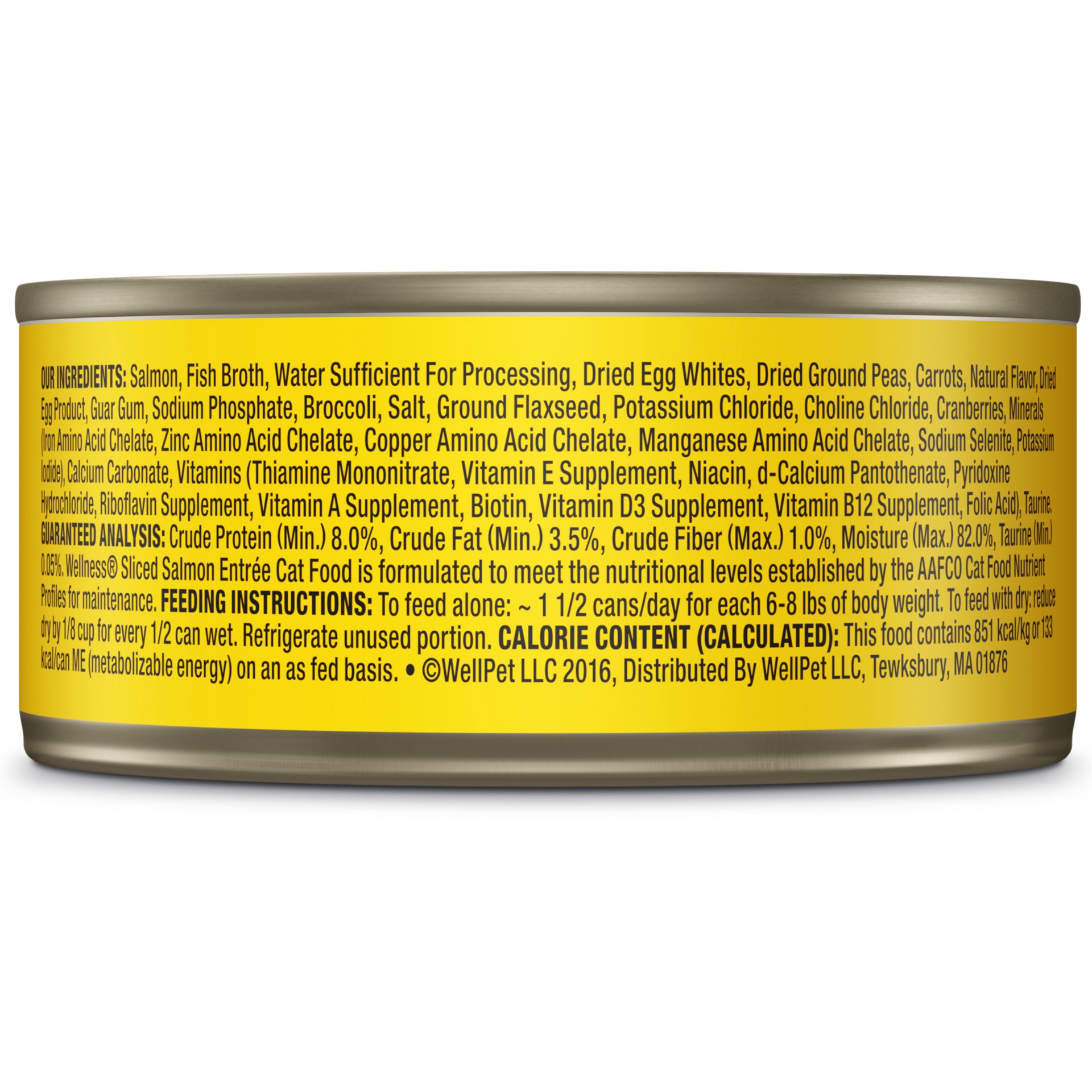 slide 5 of 5, Wellness Sliced Canned Cuts Salmon Adult Canned Cat Food, 5.5 oz