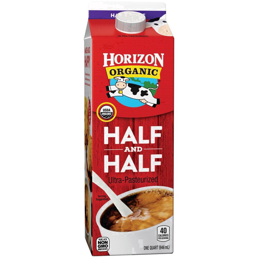 slide 4 of 42, Horizon Organic Half & Half, 32 oz. Carton, 32 fl oz