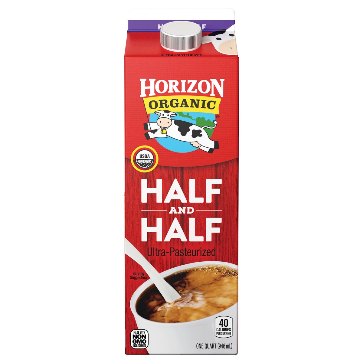 slide 1 of 42, Horizon Organic Half & Half, 32 oz. Carton, 1 qt