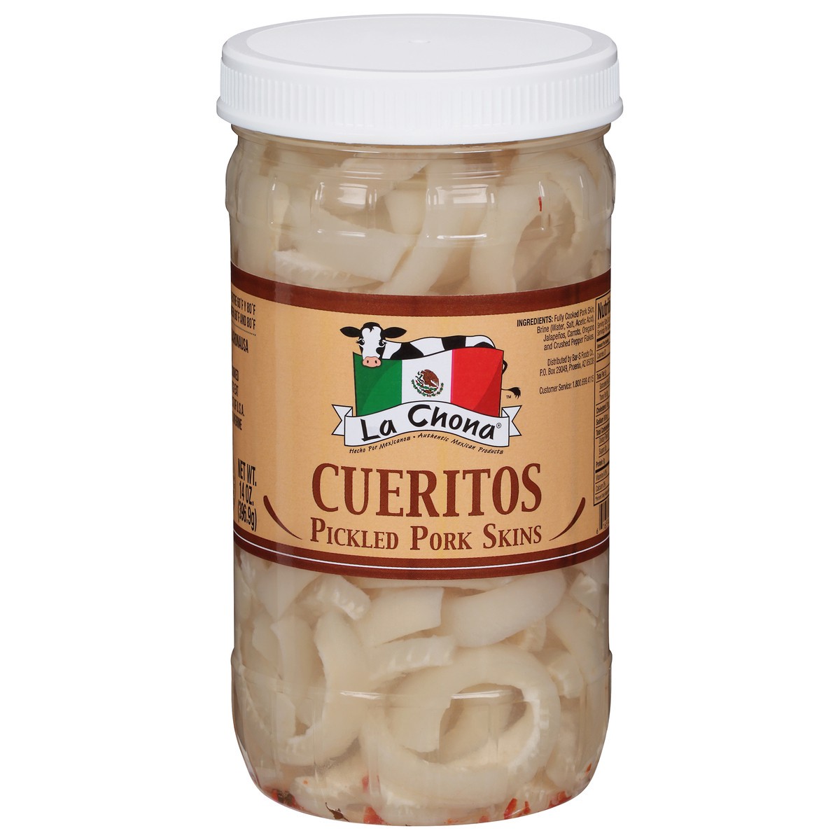 slide 1 of 9, La Chona Cueritos Pickled Pork Skins 14 oz, 14 oz