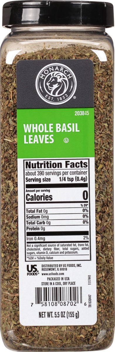 slide 1 of 14, Monarch Basil Leaf, 5.5 oz