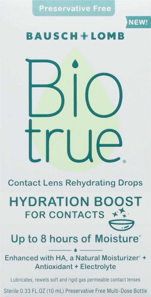 slide 4 of 9, Biotrue Preservative Free Hydration Boost Contact Lens Rehydrating Drops 0.33 fl oz, 0.33 fl oz