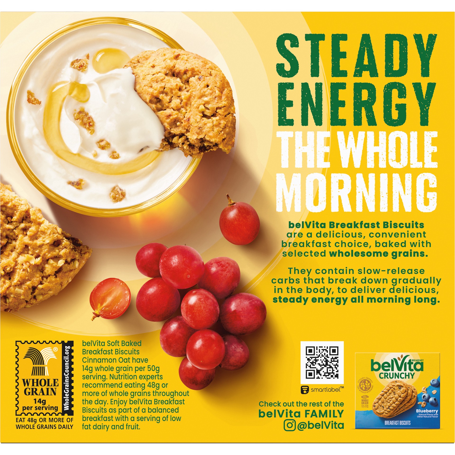 slide 4 of 4, belVita Soft Baked Cinnamon Oat Breakfast Biscuits, Chewy Breakfast Bars, 5 Packs (1 Biscuit Per Pack), 5 ct