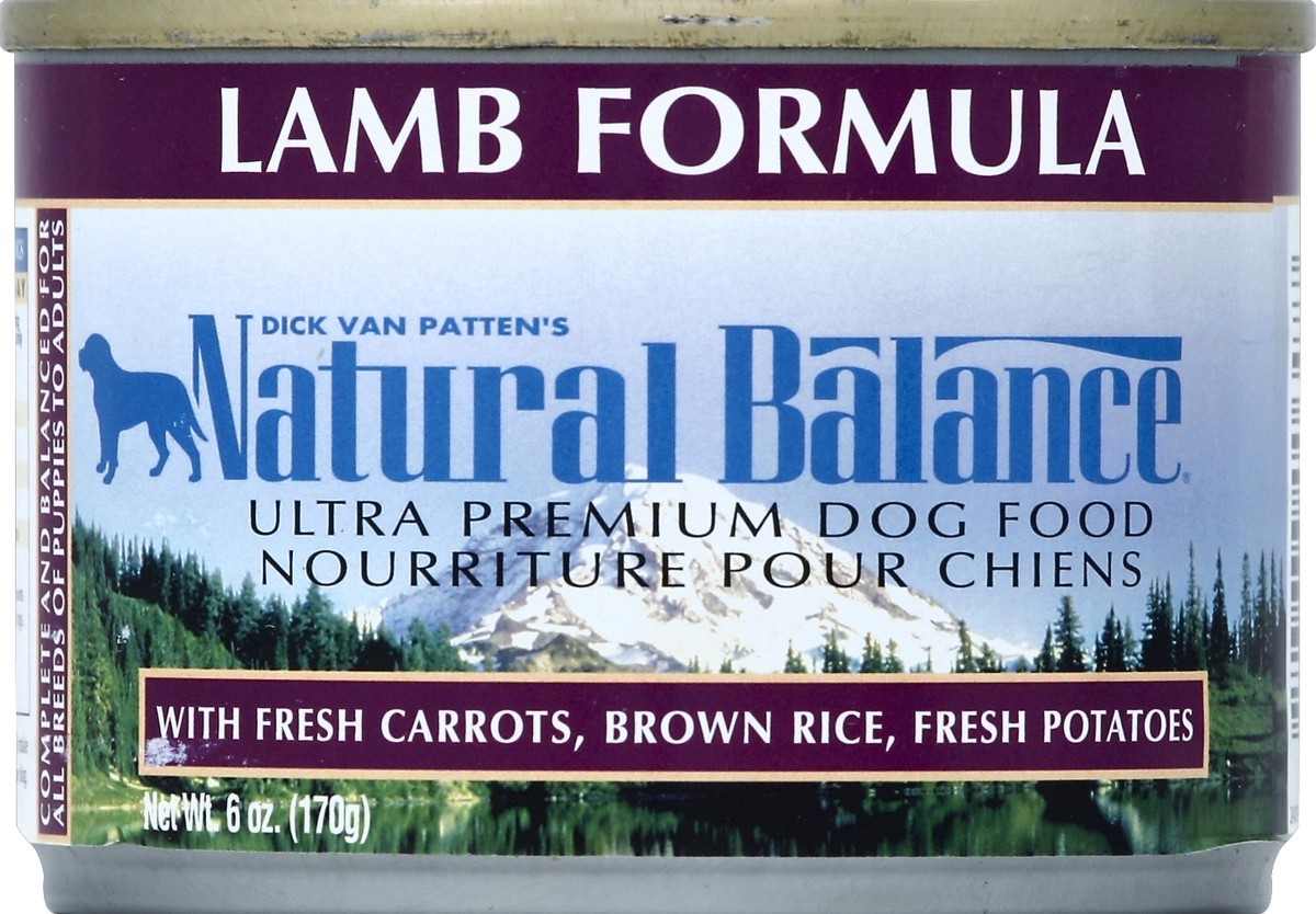 slide 4 of 6, Natural Balance Ultra Premium Lamb Formula Canned Dog Food, 6 oz