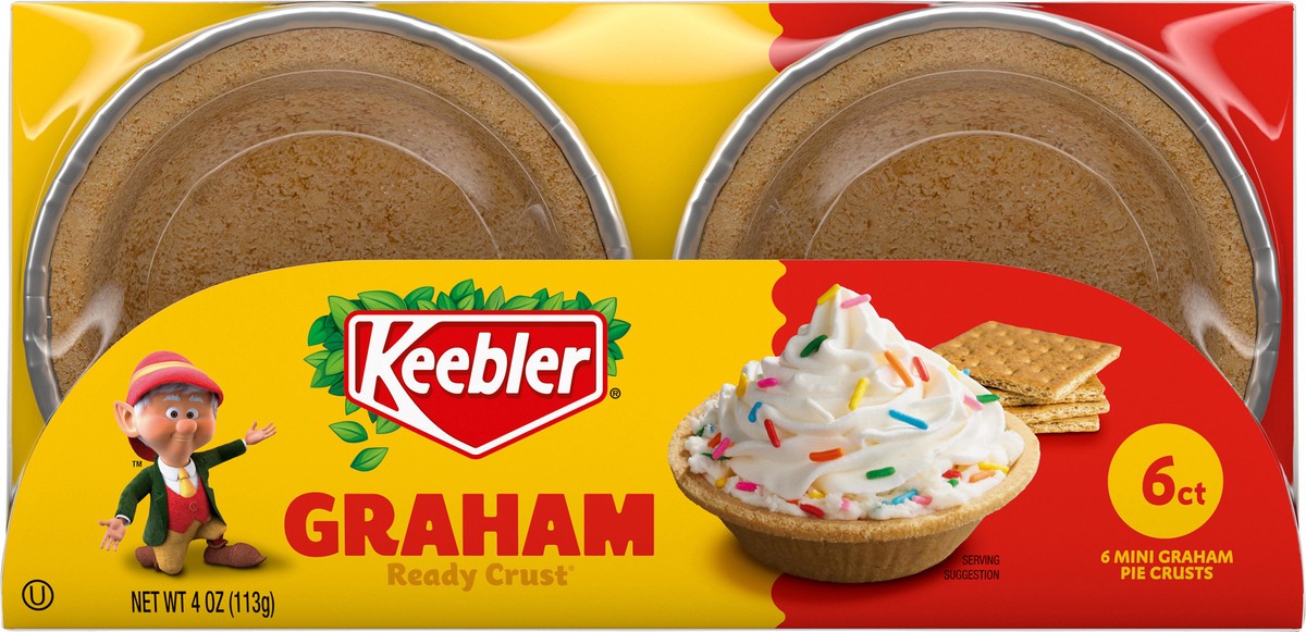 slide 7 of 12, KEEBLER Graham Ready, 6 Mini Pie Crusts - 4oz / 113g, 6 ct