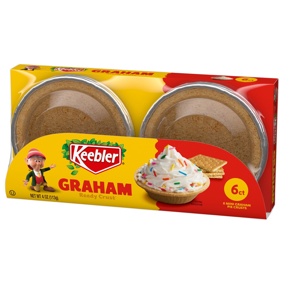 slide 2 of 12, KEEBLER Graham Ready, 6 Mini Pie Crusts - 4oz / 113g, 6 ct