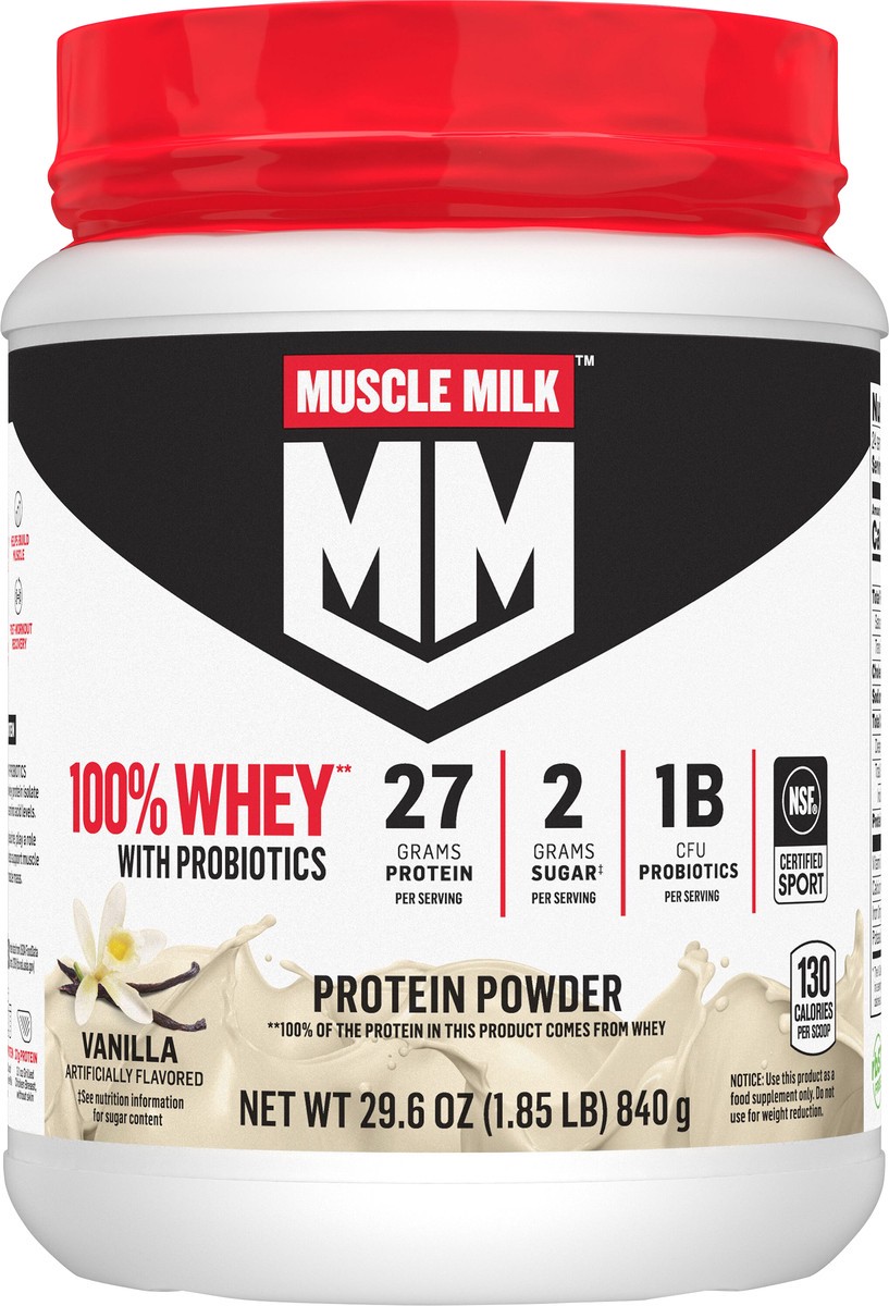 slide 4 of 6, Muscle Milk Protein Powder, 29.6 oz