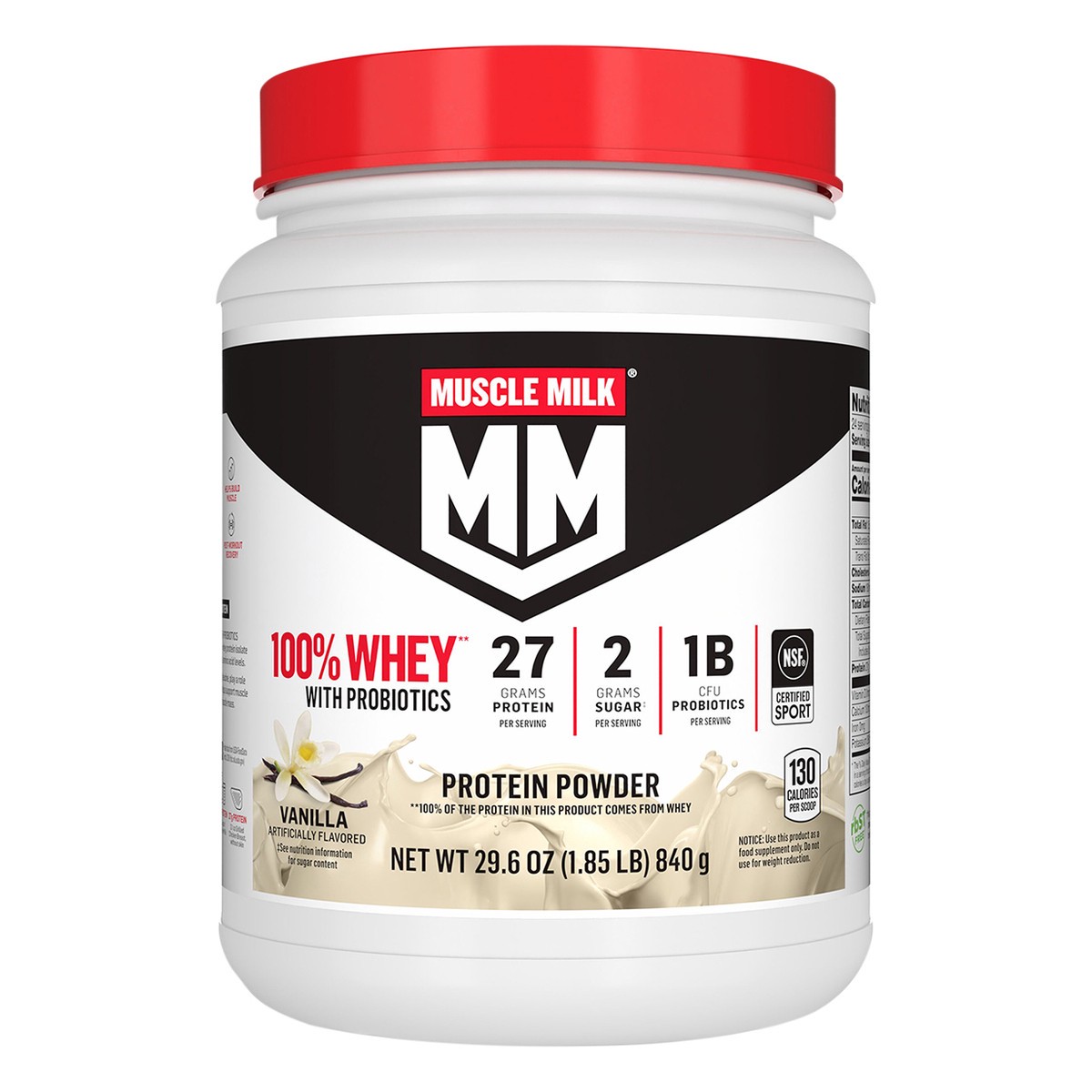 slide 1 of 6, Muscle Milk Protein Powder, 29.6 oz