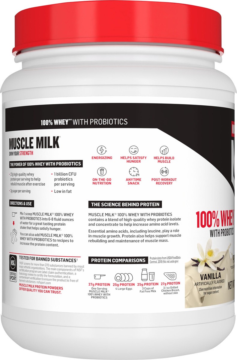 slide 6 of 6, Muscle Milk Protein Powder, 29.6 oz