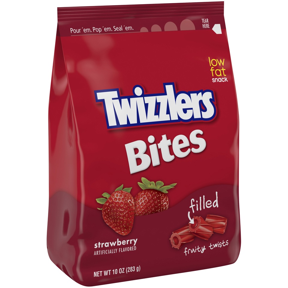 slide 1 of 5, Twizzlers Bites Strawberry Twists, 10 oz