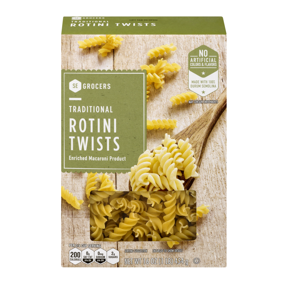 slide 1 of 1, SE Grocers Traditional Rotini Twists, 16 oz