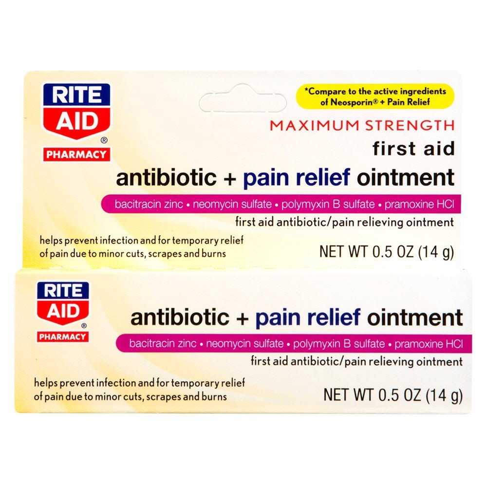 slide 1 of 1, Rite Aid Ra Antbtc Plus Oint 0.5Z, 0.5 oz