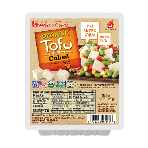 slide 1 of 1, House Foods Organic Cubed Tofu, 8 oz